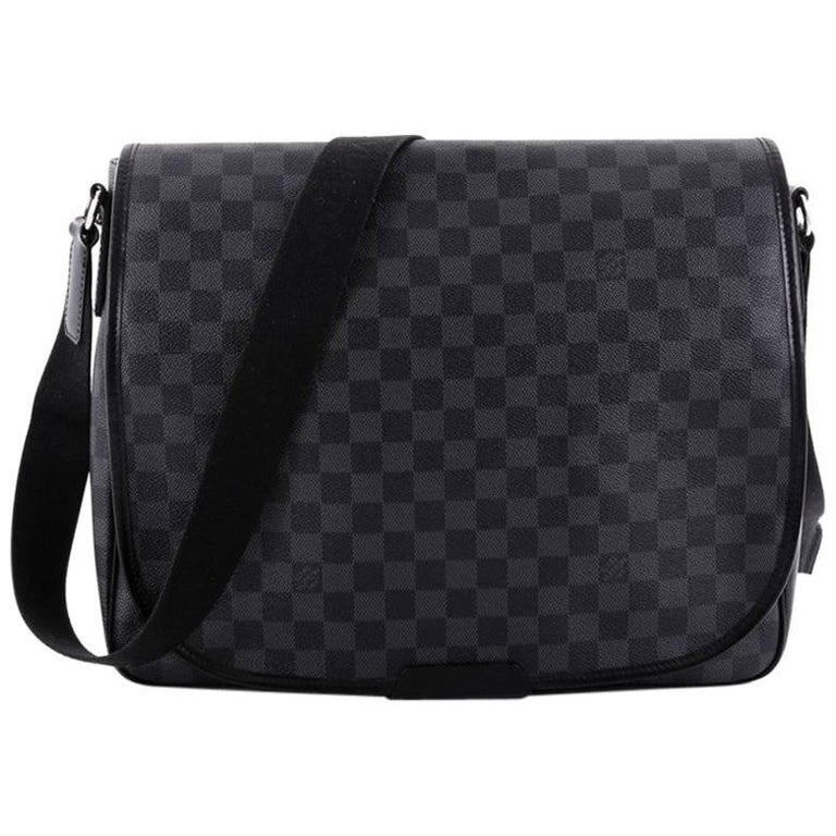 Louis Vuitton, Bags, Louis Vuitton Mens Damier Graphite Daniel Gm  Messenger Bag Black Grey Canvas