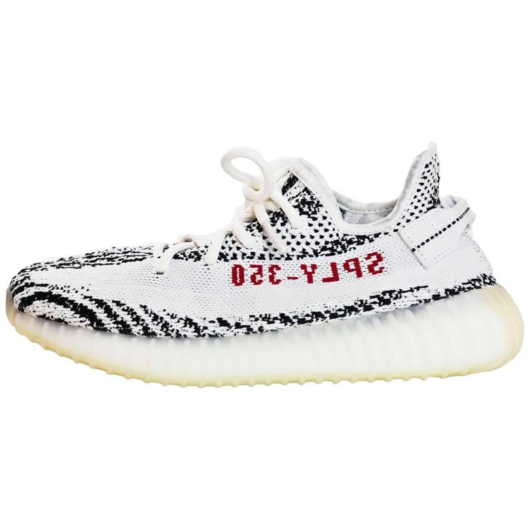 Adidas x Kanye West Yeezy Boost 350 V2 Zebra Sneakers Sz 6 For Sale at 1stdibs