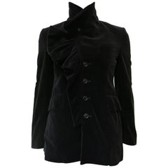 Comme des Garcons Black Ruffle Blazer