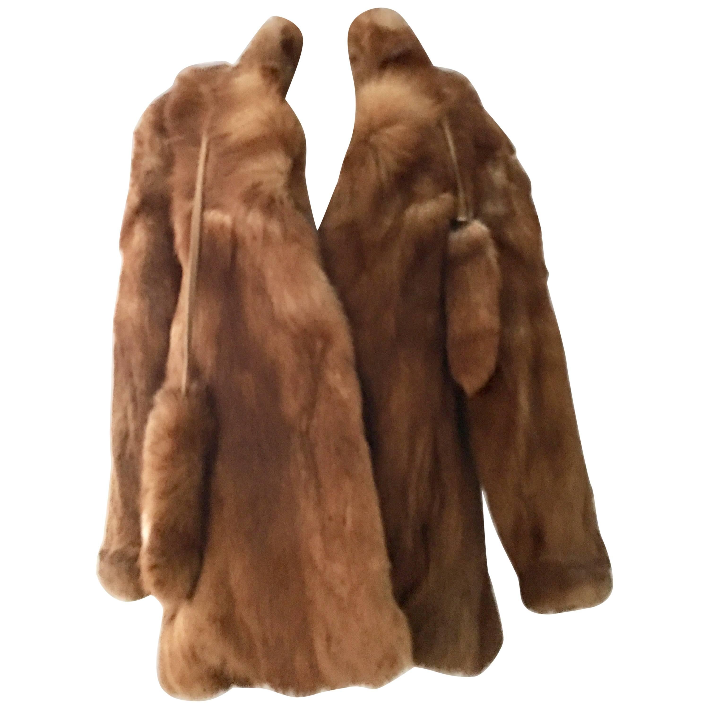 20th Century Authentic German Red Fox Fur Coat By, Eich Pelz For Sale