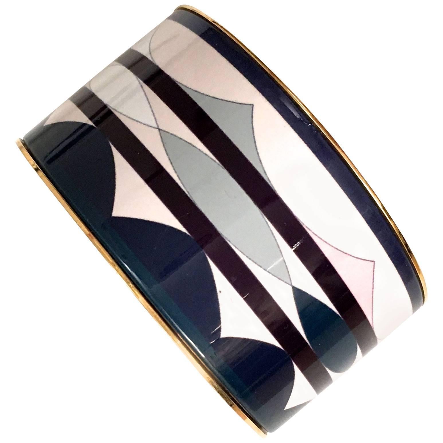 Emilio Pucci l Bangle Enamel Bracelet Rare For Sale