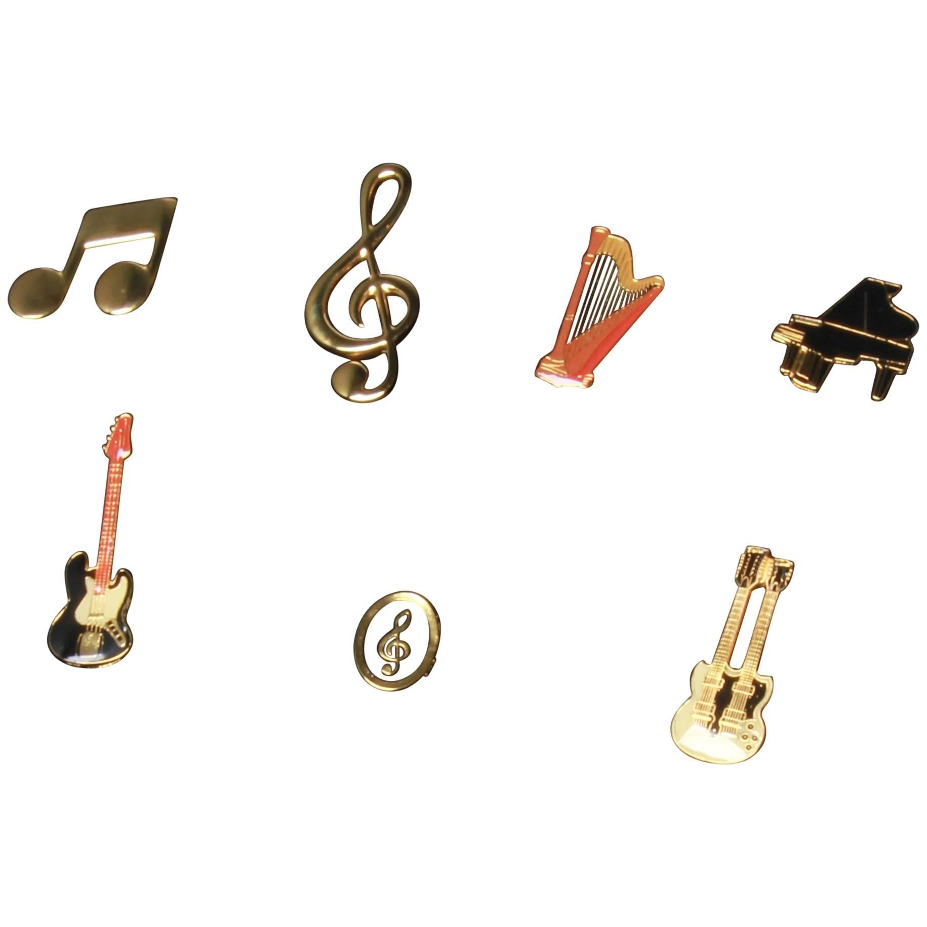 Dolce and Gabbana musical instrument pin/brooch set at 1stDibs