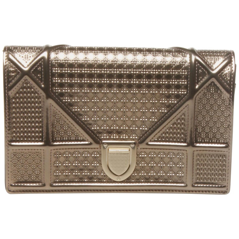 Christian Dior Silver/Gold Clutch at 1stdibs