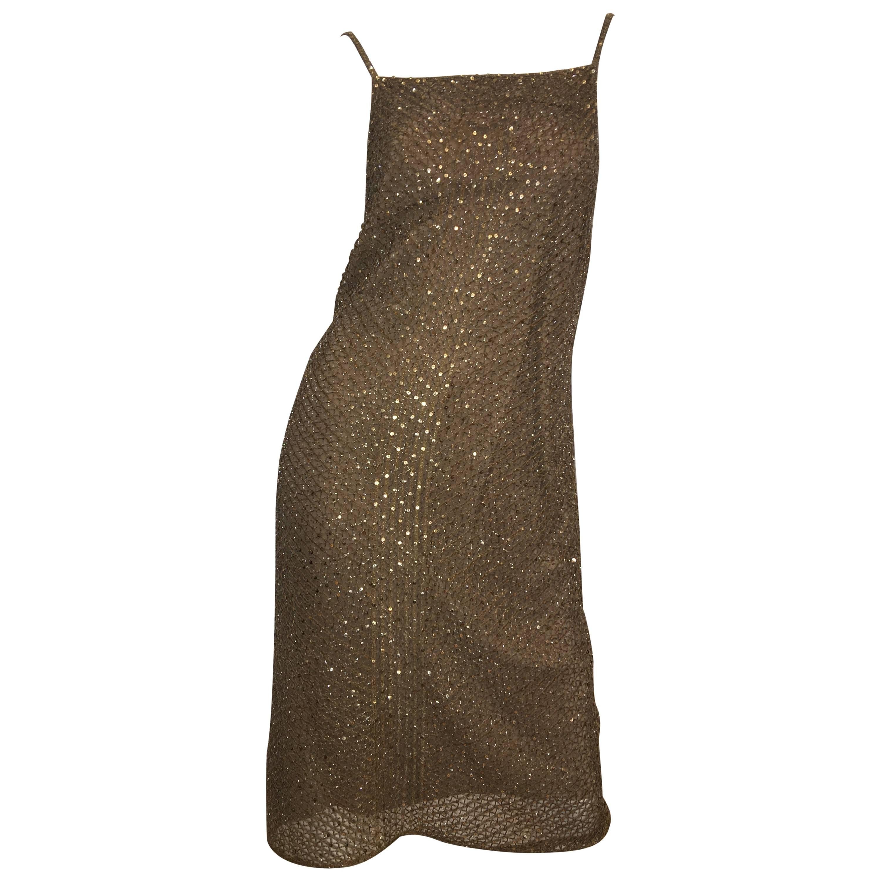 Ralph Lauren Gold Sequin Dress