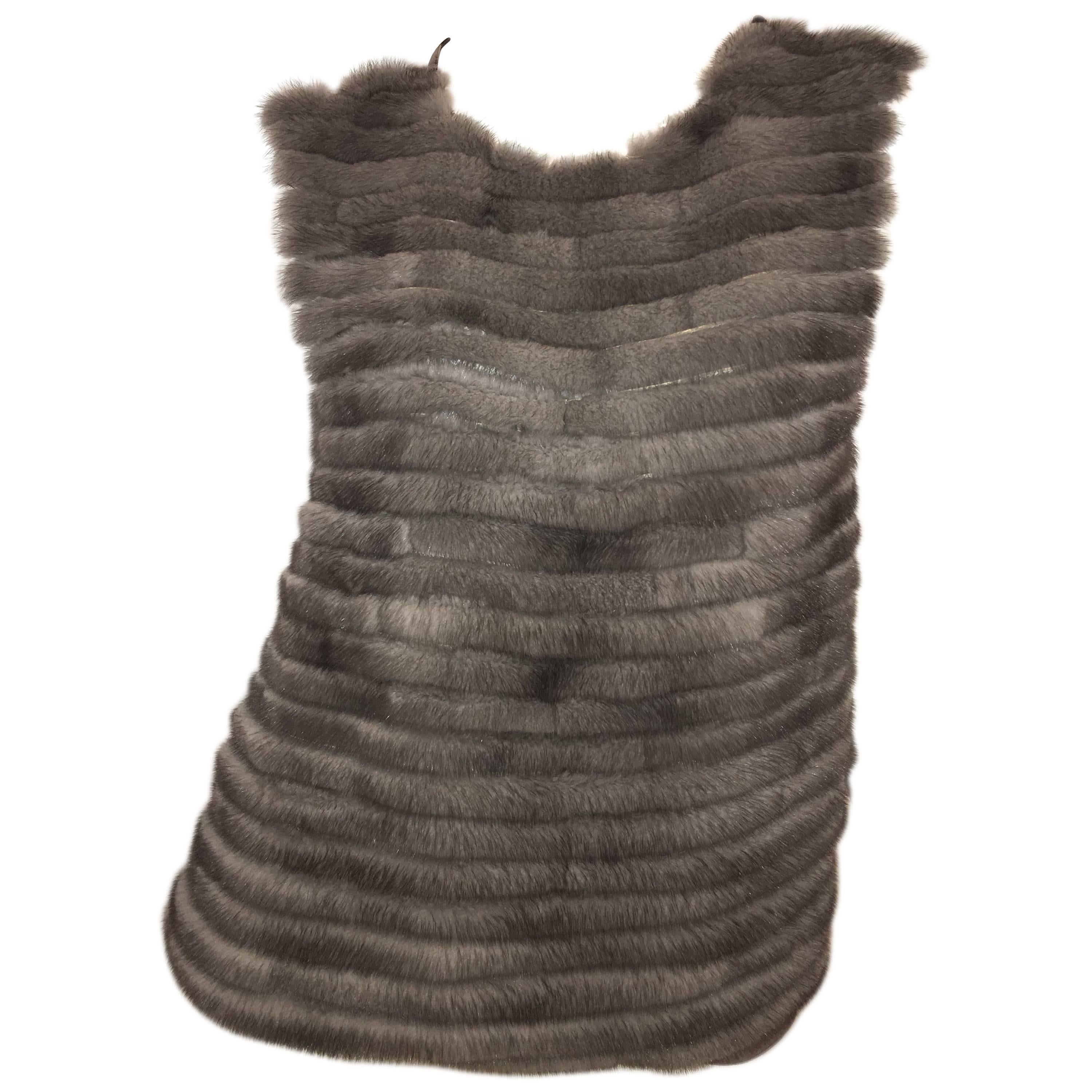 Vera Wang Collection Fur Top 