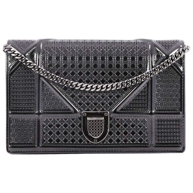 Christian Dior Diorama Wallet on Chain Cannage Embossed Calfskin