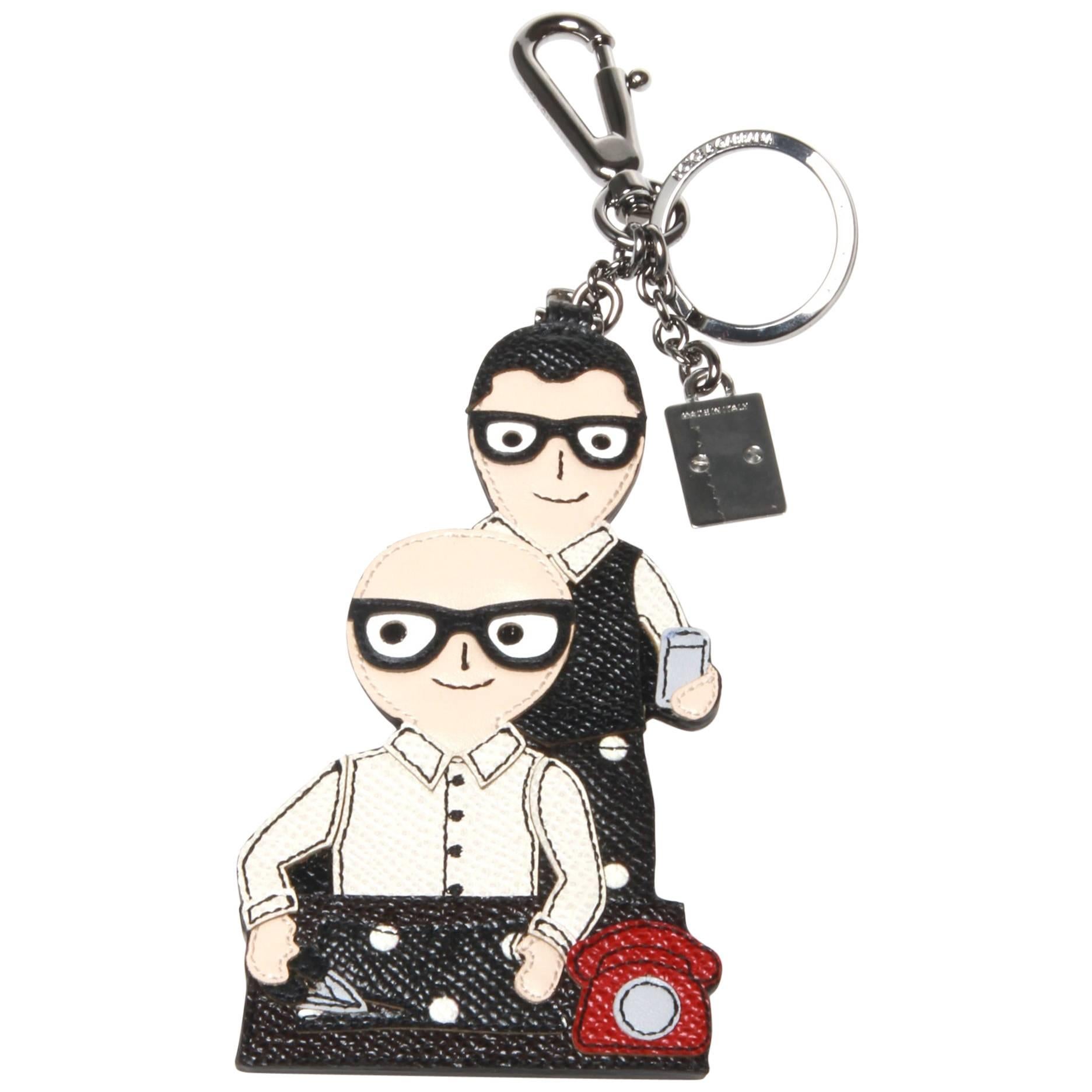 Dolce and Gabbana Graphic Key Ring 