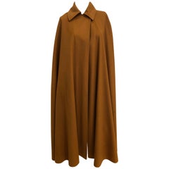Vintage Saint Laurent Camel Floor Length Wool Cape