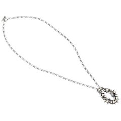 Silver Miriam Haskell Pendant Necklace
