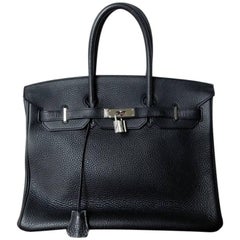 Hermes Birkin 35cm Black Togo Leather bag with Silver Palladium Hardware