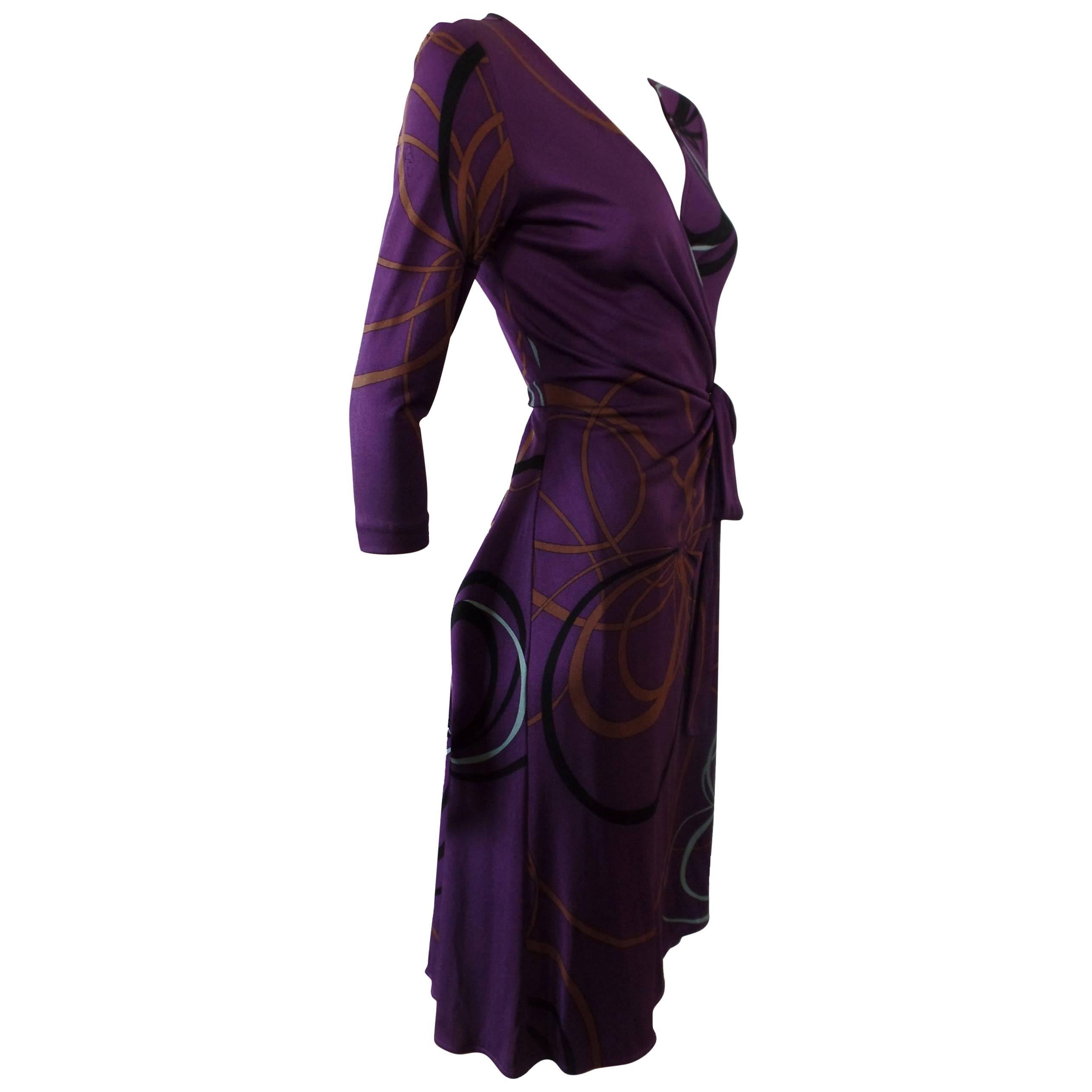 plum wrap dress