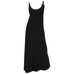 1960s Donald Brooks Black Wool Evening Dress