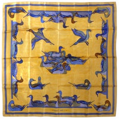 Hermes "La Mare aux Canards" Silk Scarf by Daphne Duchesne