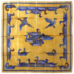 Hermes "La Mare aux Canards" Silk Scarf by Daphne Duchesne 