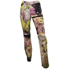 Just Cavalli Glitter Cotton Floral Pants
