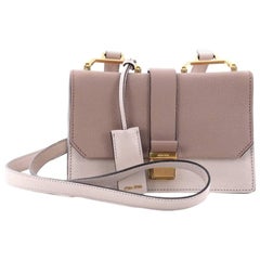Miu Miu Bicolor Madras Shoulder Bag Leather Small
