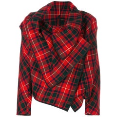 Fall 1999 Comme des Garcons asymmetric tartan jacket