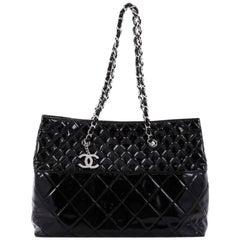 Chanel In The Business Tote Quilted Patent Vinyl Large