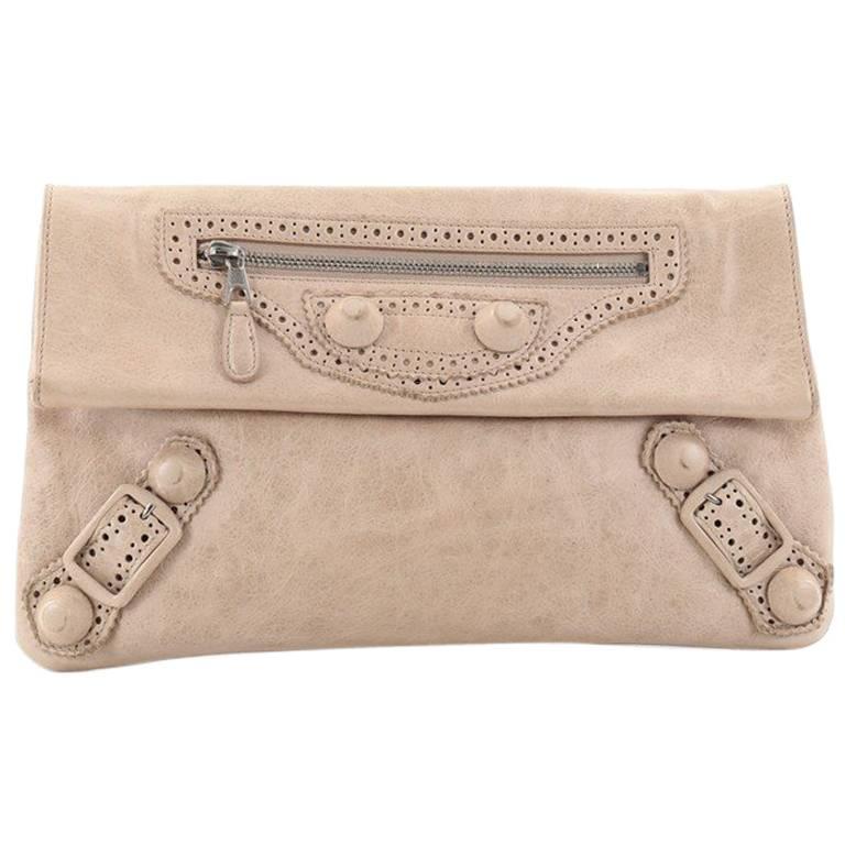 Balenciaga Envelope Clutch Covered Giant Brogues Leather