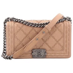 Chanel Paris-Dallas Boy Flap Bag Whipstitch Caviar New Medium