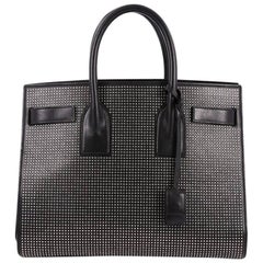 Saint Laurent Sac de Jour Handbag Studded Leather Small