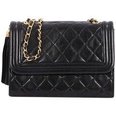 Chanel Vintage Diamond CC Flap Bag Quilted Lambskin Small