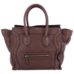 Celine Luggage Handbag Grainy Leather Mini