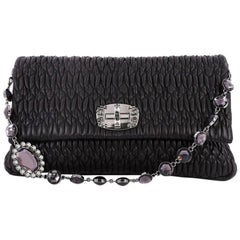 Miu Miu Crystal Clutch Matelasse Leather Large