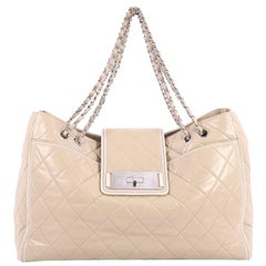 Chanel Mademoiselle Lock East West Tote Quilted Leather Large