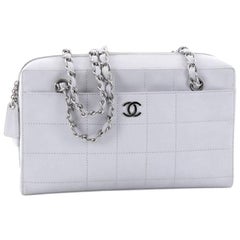 Chanel Chocolate Bar CC Camera Bag Quilted Lambskin Medium