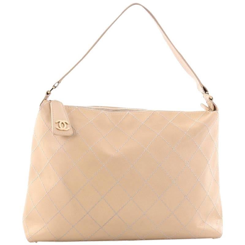 Chanel Surpique Hobo Calfskin Large