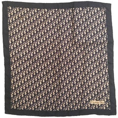 Vintage 1970
S Chrsitian Dior "CD" Logo Silk Scarf