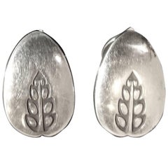 Vintage Sterling Denmark Georg Jensen Clip Earrings