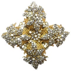 Retro Glittering 1950s Stanley Hagler Star Crystal Brooch