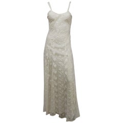 1930s White Lace Wedding Dress