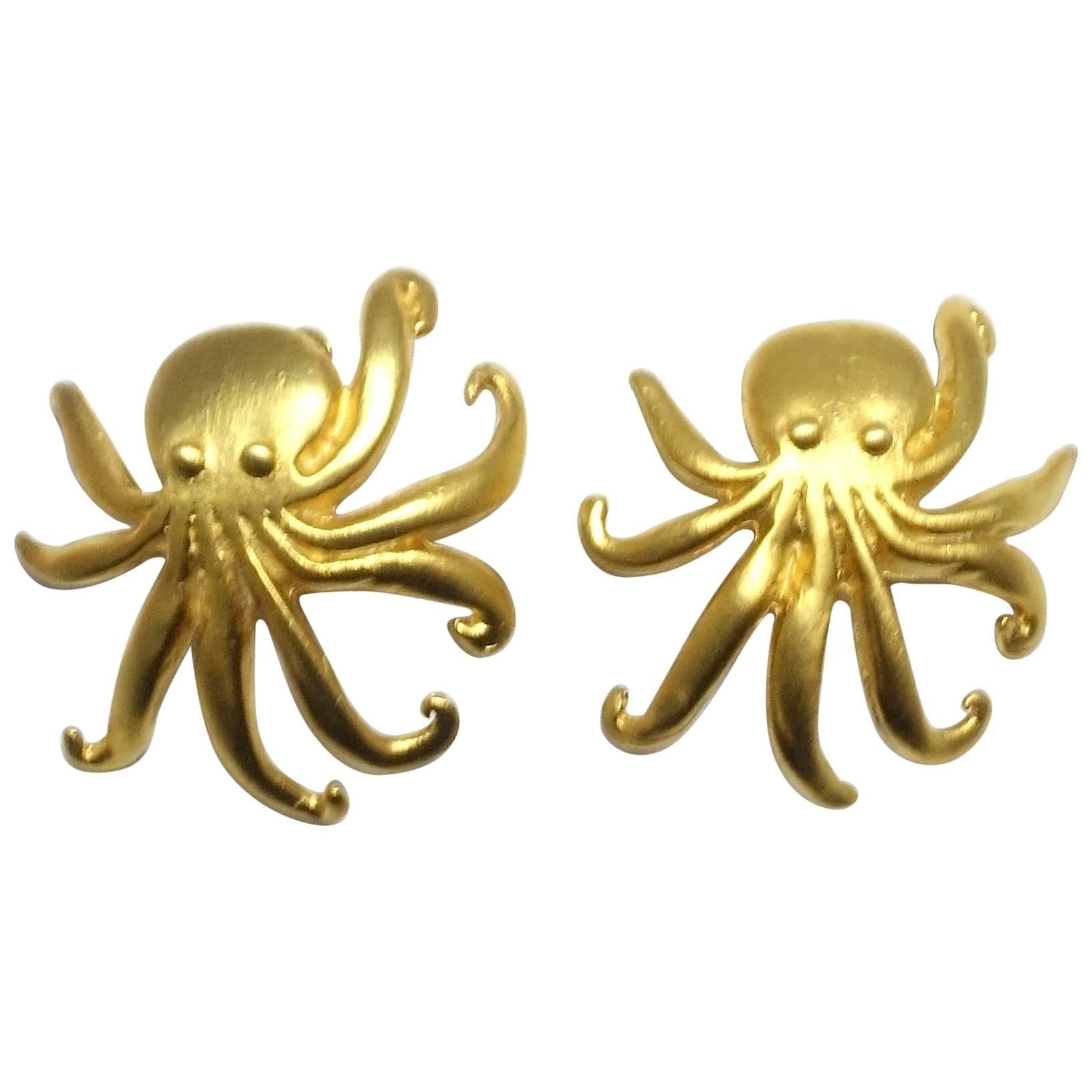 Kenneth Jay Lane Octopus Earrings