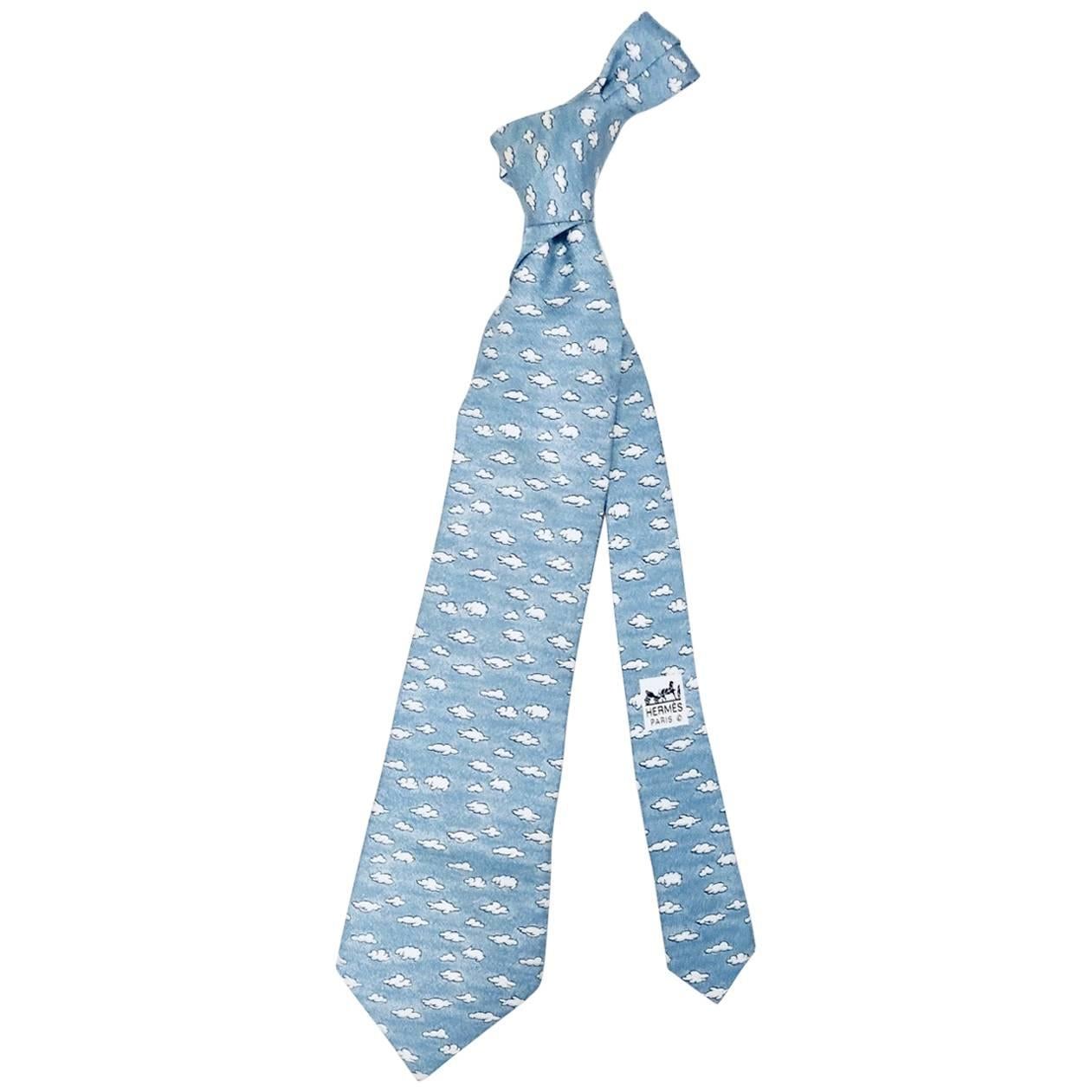 Hermes Men's Vintage Silk Necktie for those Dreamy Days