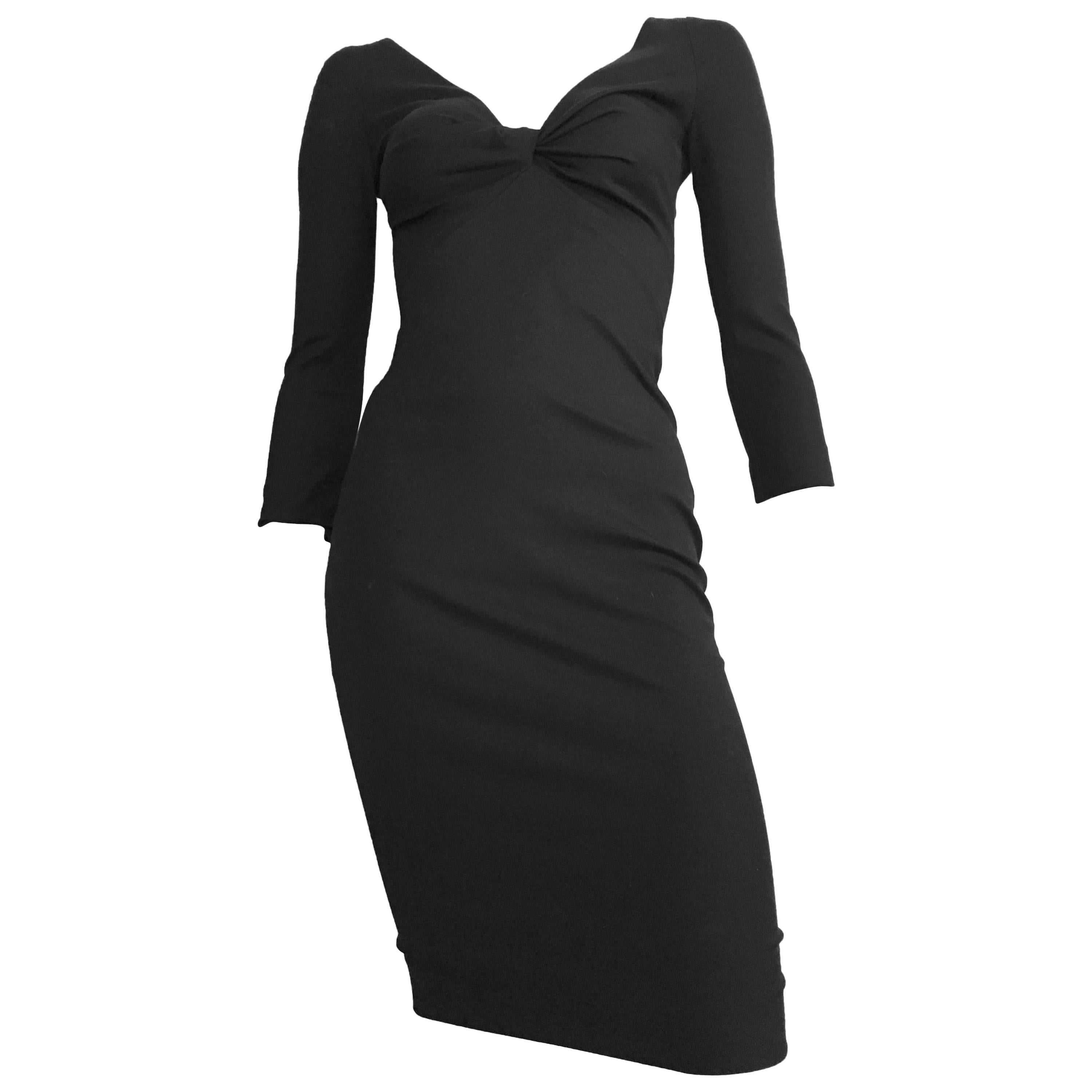 Dsquared2 Black Form-Fitting Dress, Size 2  For Sale