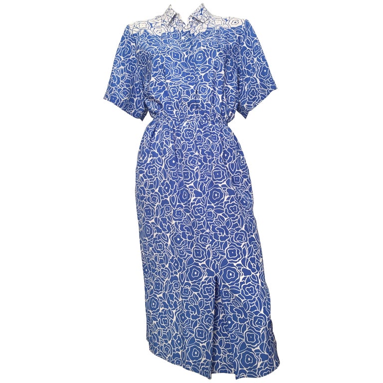 Diane von Furstenberg Short Sleeve Day Dress with Pockets, Size 4 - 6 ...