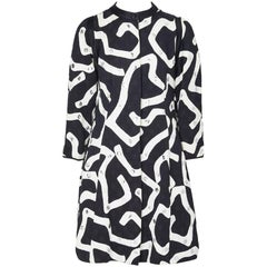 Geoffrey Beene Graphic Pattern Coat with Paiettes