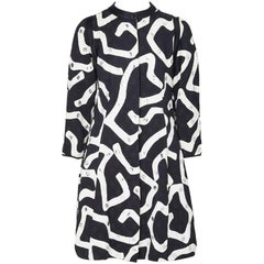 Geoffrey Beene Graphic Pattern Coat with Paiettes
