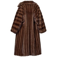 James Galanos Vintage Female Mahogany Mink Full Length Coat, 1980s