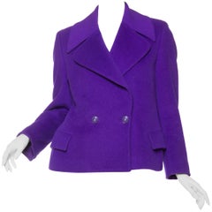 1990s Gianni Versace Couture Purple Jacket with Medusa Buttons