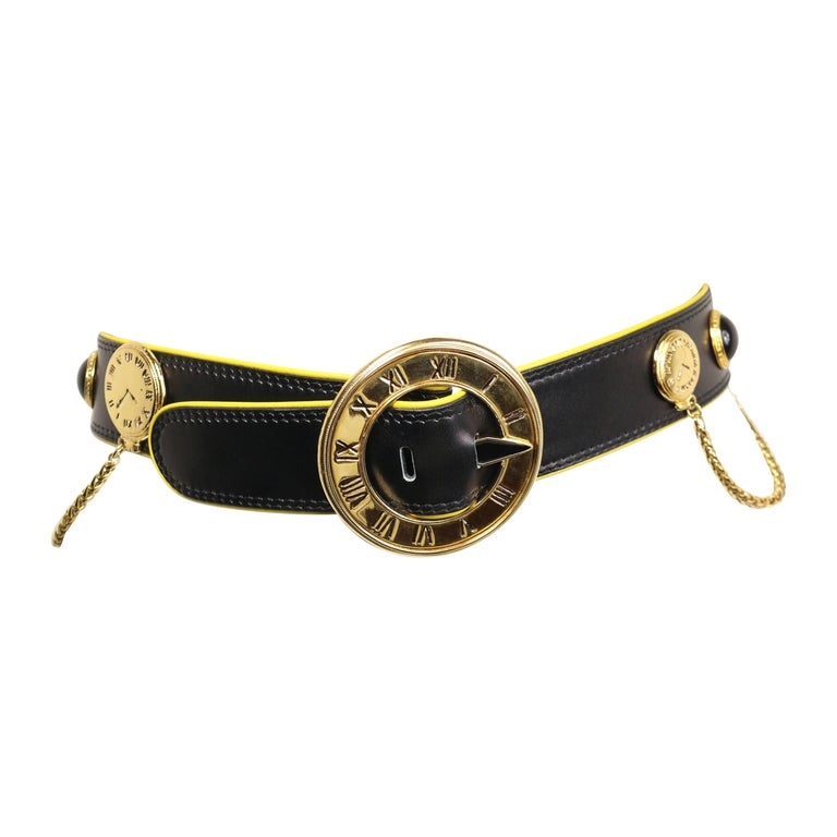 Escada Clock Belt For Sale at 1stDibs display picture 1