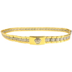 Gianni Versace Gold and Silver Toned Hardware Metal Belt