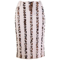 S/S 2002 VINTAGE TOM FORD für YVES SAINT LAURENT SAFARI SKIRT