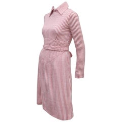 Rodrigues Striped Knit Dress With Gingham Details, 1970s