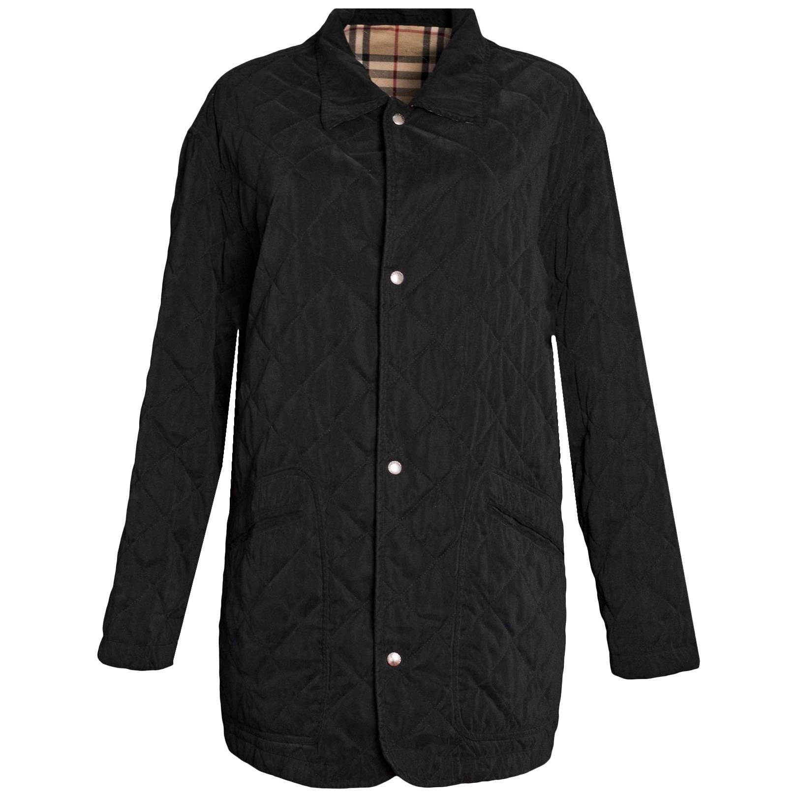 Burberry London Men's Black Quilted Jacket sz M