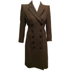 Burberry Olive Green Coat EU 40 Sz 4