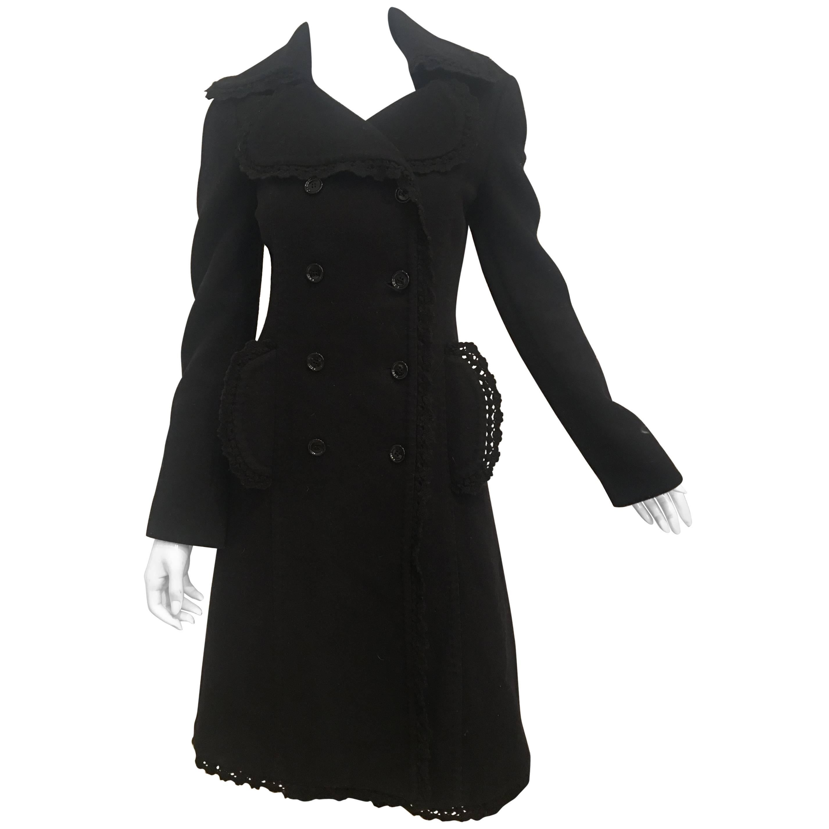 Dolce 
Gabbana Crochet Trim Coat